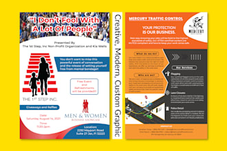 design a business or event flyer, door hanger, or postcard