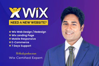 do wix website design or wix redesign and wix landing page