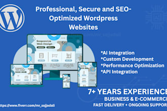 build a responsive secure and SEO friendly wordpress website