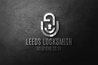 create sleek and modern metal logo for your company