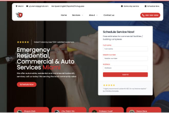 create a premium locksmith website, locksmith landing page for you