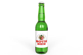 put your label on 3d bottle professionally in HD