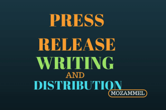 write press release and distribute press release