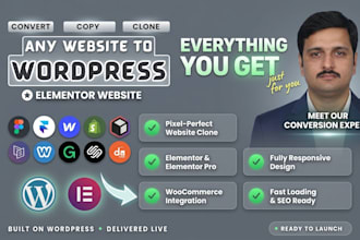 copy clone convert your hostinger, lovable, wix ai website to wordpress
