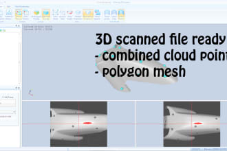 convert your 3d scan cloud points into mesh or 3d model