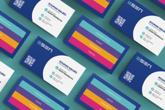 provide professional business card design with qr code