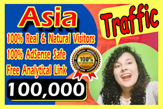 drive asia country targeted real human visitors traffic SEO