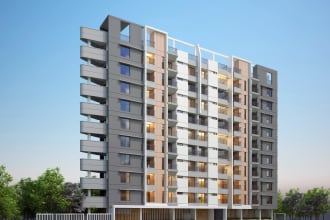 design modern apartment plan, residential building,rendering