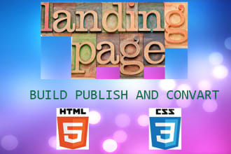 design landing page or squeeze page