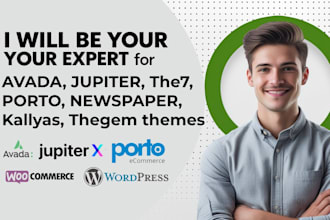 customize avada, jupiter, porto, newspaper, kallyas, the7, thegem themes