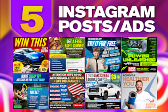 design you premium instagram post images, ads, stories