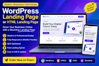 create wordpress landing page or html landing page
