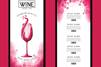 design food ,restaurant,service menu or flyer,brochure in 2 hour