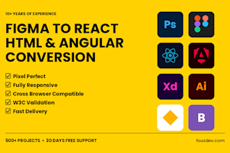 convert figma to react figma to html bootstrap tailwind css