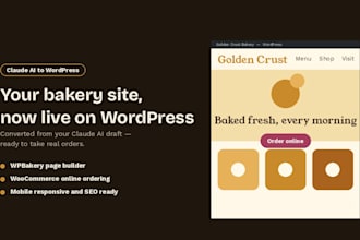 convert your claude ai website into a wordpress bakery site with wpbakery