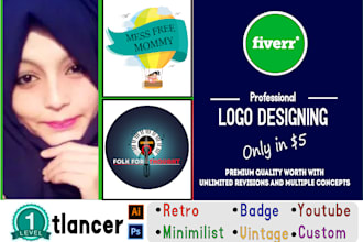 do bespoke minimal flat retro logo badge vintage designs