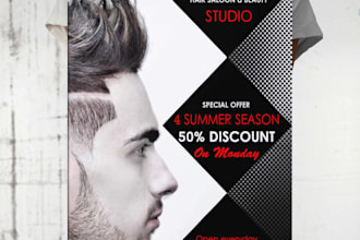 design unique poster flyer and brochure for your brand