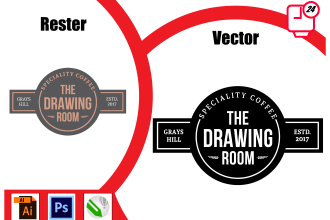 convert your logo 1 color vector