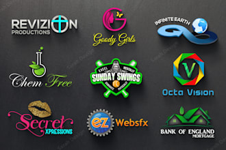 design modern and 3d business logo