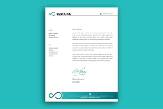 design creative letterhead with ms word document