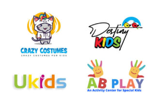 create a stunning kids logo or baby shop or baby