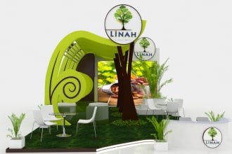 design your 3d exhibition booth, kiosk