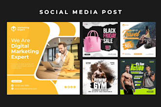 design social media posts for facebook, instagram ads banner