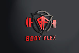 do modern fitness gym sports health marketing logo design
