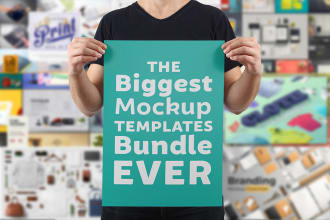 professionally create realistic  smart object product mockup