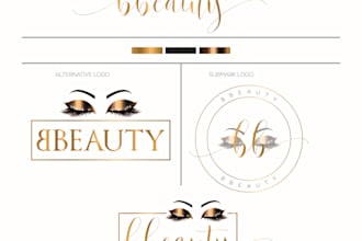 design eyelash logo with watercolor