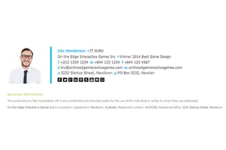 create professional HTML email signature