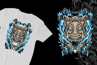 draw cool robots for your t shirts and merchandise