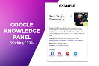 create google or bing knowledge graph for your personal and companies