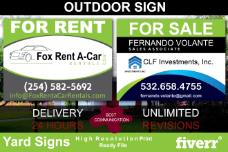 design professional and good real estate yard sign