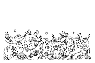 draw black and white illustrations