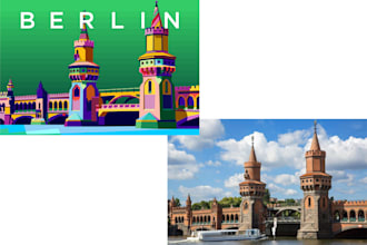 make your city, home or landmark at your country in wpap style colorful design
