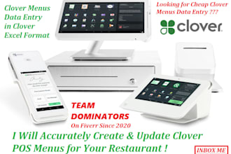 create, edit, update clover pos menus for your restaurant