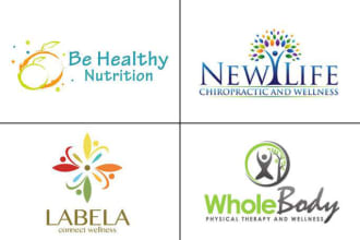 design holistic health and wellness, spa or yoga logo