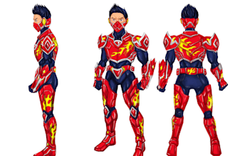 create best power rangers team or super hero characters