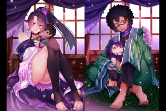 draw original anime manga character and fanart