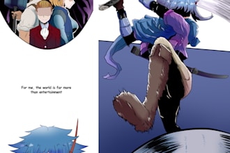 drawing webtoon or webcomic for you