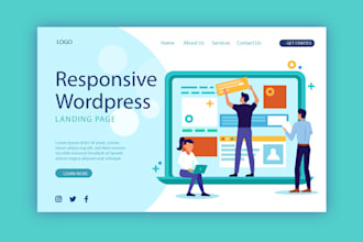 design a creative and responsive wordpress landing page
