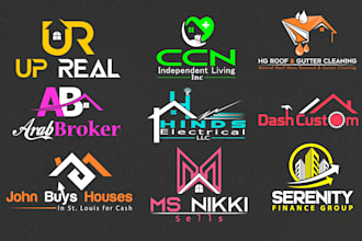create a minimal real estate, construction, and company logo