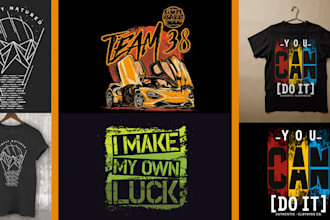 design unique and custom t shirt graphics