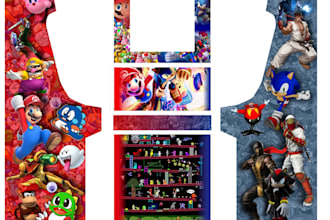design creative upright arcade cabinet art