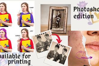 natural restoration, retouch and colorize photography