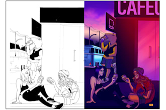 full colorize your comic page or illustration