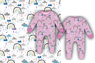 create seamless pattern designs for babies and kids