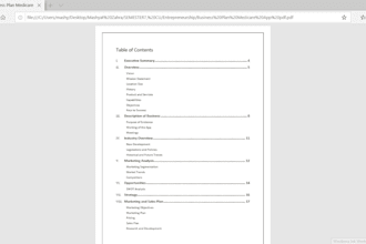 create a clickable table of contents of your document