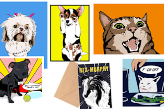 draw a pet portrait within 24h